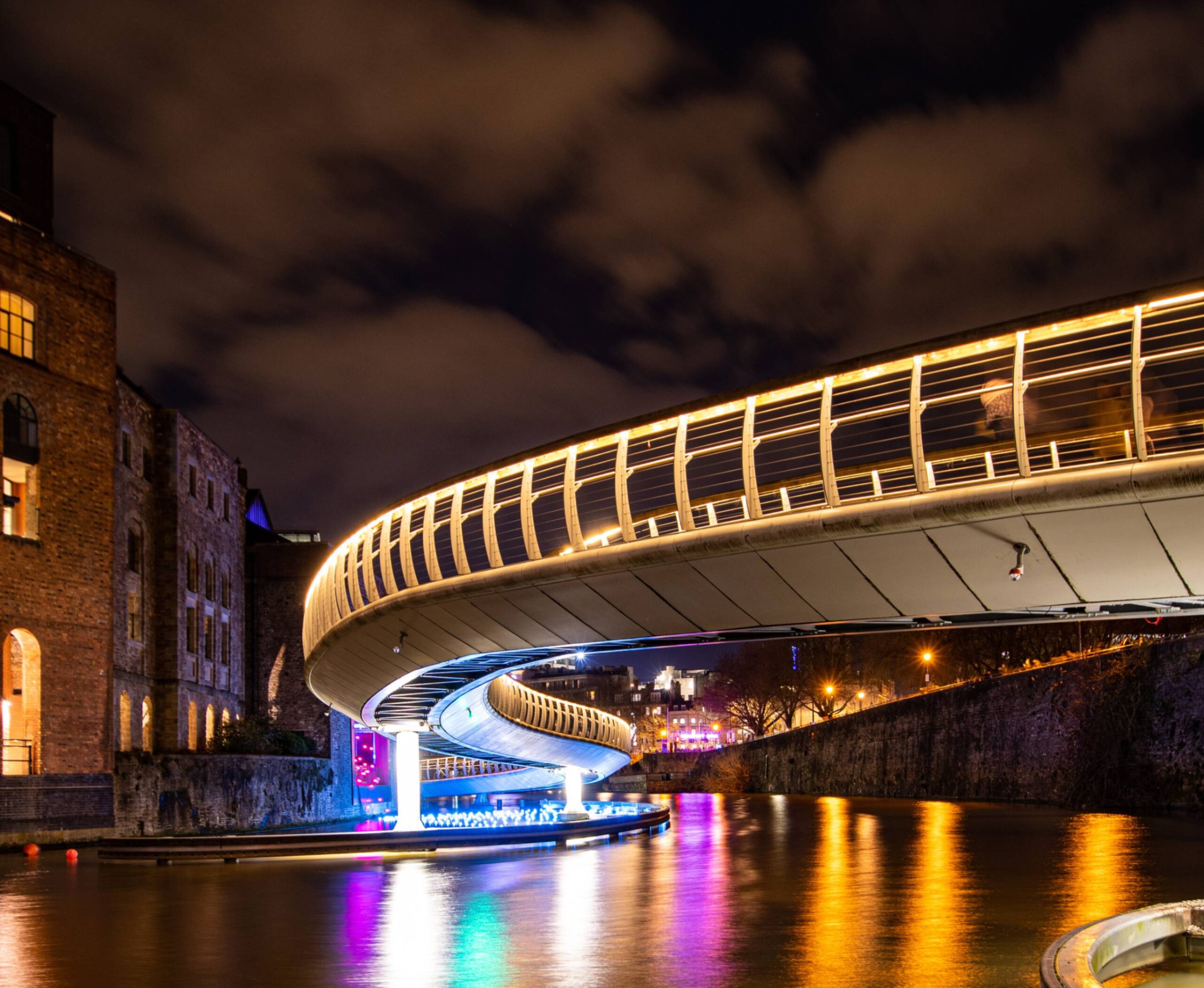 Bridge with lights